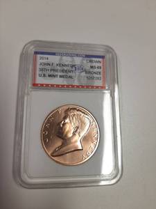 lot 134 image: John F Kennedy US Mint Medal