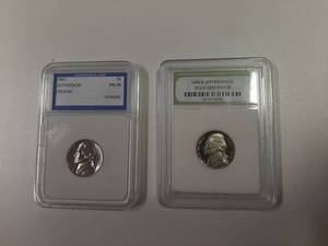 lot 177 image: 2 Proof Jefferson Nickels - 1962 and 1985-S