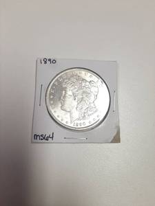 lot 201 image: 1890 Morgan Silver Dollar