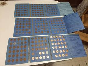 lot 204 image: 3 Lincoln Penny Books - 2 are Partials