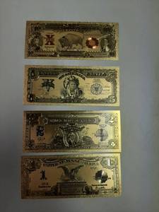 lot 228 image: 4 Gold Banknotes