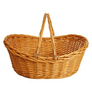 lot 51114 image: Wald Imports Brown Willow 17 Decorative Storage Basket