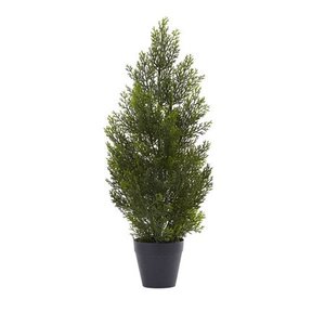 lot 51132 image: Nearly Natural 2ft. Mini Cedar Pine (IndoorOutdoor) Silk Trees Green