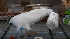 lot 51133 image: Linenspa 2 Pack Shredded Memory Foam Pillows - Moldable, Fluffable, Customizable - Universally Comfortable - King