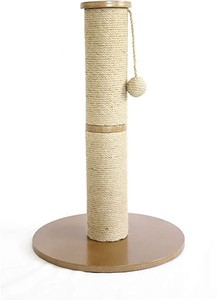 lot 51185 image: AmazonBasics Cat Scratching Post Tree - 16 x 16 x 24 Inches, Beige