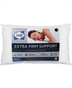 lot 51195 image: Sealy 100% Cotton Extra Firm Support Pillow, King, White