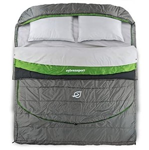 lot 51206 image: SylvanSport Cloud Layer Double Sleeping Bag, Adaptable Quilted Layers Providing Comfort and Warmth in The Winter and Summer