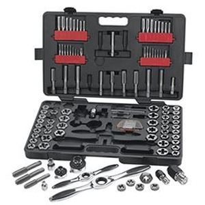 lot 51218 image: GEARWRENCH 114 Pc. SAEMetric Ratcheting Tap and Die Set - 82812