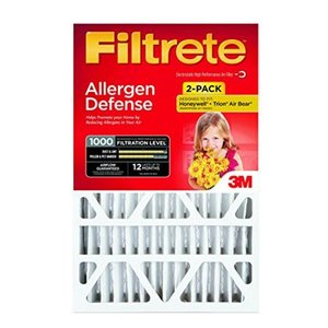 lot 51234 image: Filtrete Micro Allergen Defense Filter, MPR 1000, 20-Inch x 20-Inch x 4-Inch (4-38-Inch Depth), 2-Pack
