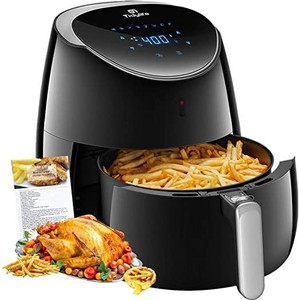 lot 51237 image: Air fryer, Tidylife 5.8 QT Air Fryer XL with LCD Digital Touchscreen, 1700W Electric Hot Air Fryer with 8 Cooking Preset, Fast Oilless Cooking, Auto Shut Off with 50 Recipes