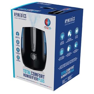 lot 51253 image: TotalComfort Humidifier Plus Warm & Cool Misting Technology, 1.4 Gallon Tank, 65 Hour Runtime, Nightlight  Clean Tank Technology, BONUS DEMINERALIZATION CARTRIDGE, Portable  HoMedics
