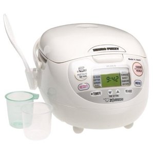 lot 51259 image: Zojirushi NS-ZCC10 5-12-Cup Neuro Fuzzy Rice Cooker and Warmer, Premium White, 1.0-Liter