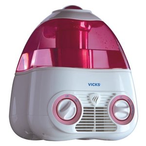 lot 51273 image: Vicks Starry Night Cool Moisture Humidifier with Projector & VapoPad Scent Pad Heater, Pink
