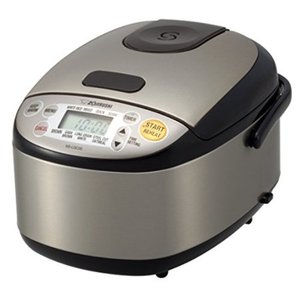 lot 51278 image: Zojirushi NS-LGC05XB Micom Rice Cooker & Warmer, 3-Cups (uncooked), Stainless Black