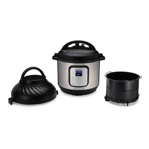 lot 51302 image: Instant Pot Air Fryer  EPC Combo 8QT Electronic Pressure Cooker, 8-QT, BlackStainless Steel