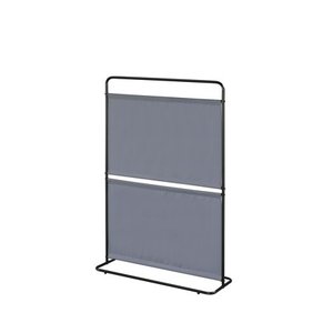 lot 51307 image: Proman Products Saturn Room Divider (2-pc fabric), 32 W x 12 D x 48 H, Gray