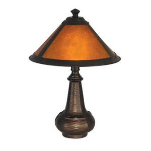 lot 51314 image: Dale Tiffany TA90191 Hunter Mica Accent Lamp, Antique Bronze and Mica Shade