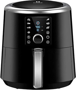 lot 51318 image: OMORC Air Fryer, 6 Quart, 1800W Fast Large Hot Air Fryers & Oilless Cooker wPresets, LED Touchscreen(for Wet Finger)RoastBakeKeep Warm, Suitable for Dishwasher, Nonstick