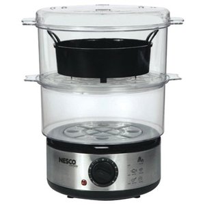 lot 51383 image: Nesco ST-25F, Food Steamer, 5 quart, 400 watts, BlackClear