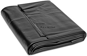 lot 51408 image: uyoyous HDPE Rubber Pond Liner,16.4 x 19.7 feet Black Pond Liner for Water Garden,Koi Ponds, Streams Fountains