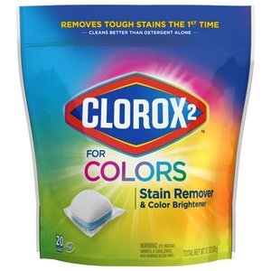 lot 48949 image: Clorox 2 Stain Remover and Color Booster Concentrated Packs, 20 Count