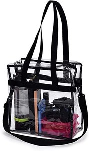 lot 48982 image: Clear Tote Bag Nfl Stadium Approved - Shoulder Straps And Zippered Top