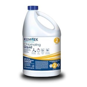 lot 79536 image: Kem-tek 1-gallon Liquid Pool Chlorine Chlorinating Liquid