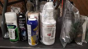 lot 79557 image: Assorted Lot of Damaged Chemical Containers, Cleaners, Colognes, etc.