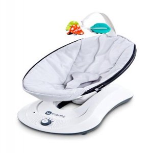 lot 51457 image: 4moms rockaRoo Baby Swing  Compact Baby Rocker with Front to Back Gliding Motion  Smooth, Nylon Fabric  Grey Classic