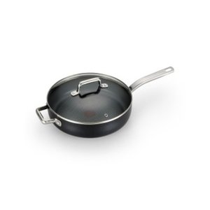 lot 51459 image: T-fal C51782 ProGrade Titanium Nonstick Thermo-Spot Dishwasher Safe PFOA Free with Induction Base Saute Pan Jumbo Cooker Cookware, 5-Quart, Black