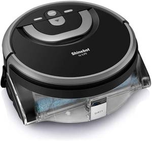 lot 51468 image: ILIFE Shinebot W400 Floor Washing Scrubbing Robot for Hard Floor, Dual 0.9L Water Tank