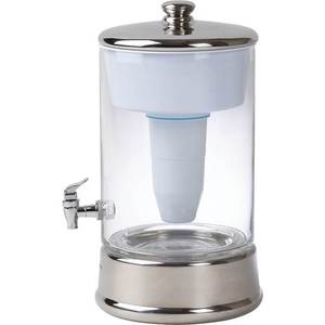lot 51488 image: ZeroWater (ZBD-040-1) 40 Cup Ready-Pour Glass Dispenser, BPA-Free, with Free Water Quality Meter, NSF Certified to Reduce Lead and Other Heavy Metals,ClearChrome