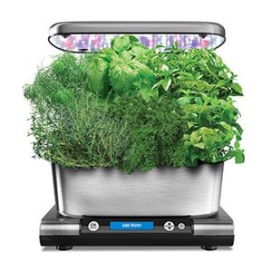 lot 51498 image: AeroGarden Classic 6 Elite, Stainless Finish