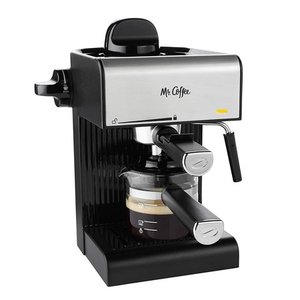 lot 73001 image: Mr. Coffee BVMC-ECM180 Steam Espresso with Starter Set, Black