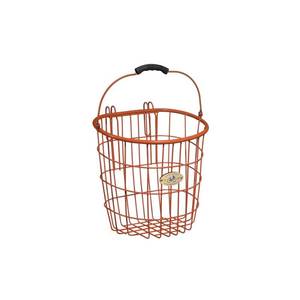 lot 73008 image: Nantucket Bicycle Basket Co. Surfside Rear Wire Pannier Basket, Orange