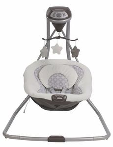 lot 73009 image: Graco Simple Sway Baby Swing  2 Speed Vibration, Abbington