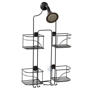 lot 73028 image: Zenna Home Expandable Over-The-Shower Caddy, Bronze