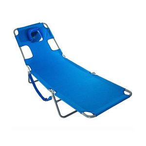 lot 73045 image: Ostrich Face Down Beach Chaise Lounger Blue - Deltess