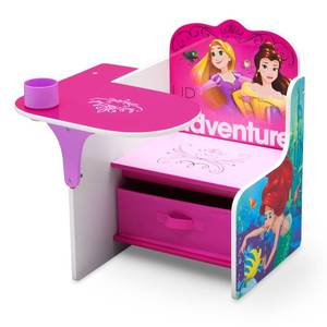 lot 73046 image: Delta Children Chair Desk with Storage Bin - Ideal for Arts & Crafts, Snack Time, Homeschooling, Homework & More, Disney Princess
