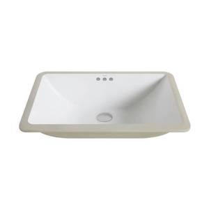 lot 73050 image: Kraus KCU-251 Elavo Bathroom Undermount Sink, 23 Inch, White