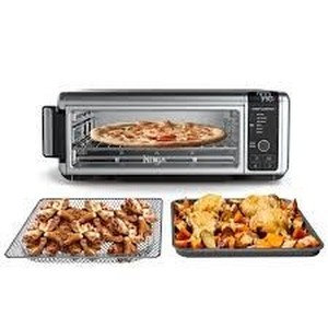 lot 73051 image: Ninja SP101 Foodi Digital Fry, Convection Oven, Toaster, Air Fryer, Flip-Away for Storage, with XL Capacity, and a Stainless Steel Finish