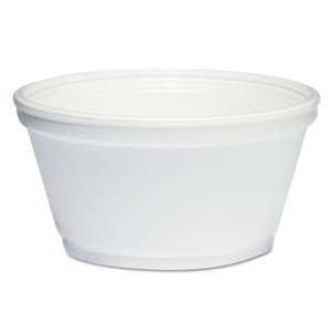 lot 73173 image: Dart 8SJ20 8 oz Squat Foam Container (Case of 1000)