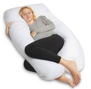 lot 73180 image: QUEEN ROSE Pregnancy Body Pillow, U-Shaped Maternity Pillow,Full Body Support Pillow with Washable Cover for Pregnant Women,White