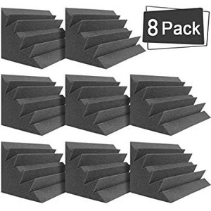 lot 73187 image: Acoustic Foam Panel Bass Trap Soundproof Padding Studio Corner Wall Wedges 7���7���12��
