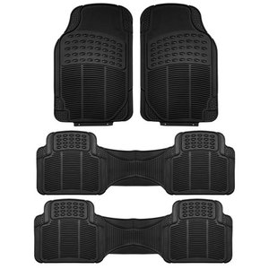 lot 73191 image: FH Group F11306BLACK-3ROW Floor Mat (Trimmable Heavy Duty 3 Row SUV All Weather 4pc Full Set - Black)