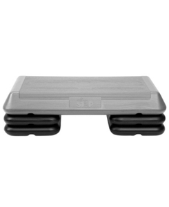 lot 73193 image: The Step Original Aerobic Platform �� Circuit Size Grey Aerobic Platform and Four Original Black Risers Included with 4��, 6��, and 8�� Platform Height Options