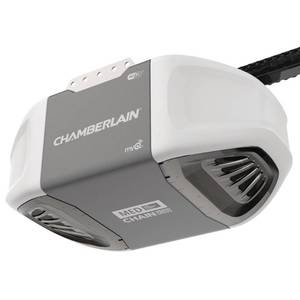 lot 73201 image: Chamberlain Group C450 Smartphone-Controlled Durable Chain Drive Garage Door Opener with MED Lifting Power, Pewter