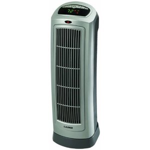 lot 73202 image: Lasko 755320 Ceramic Space Heater 8.5 L x 7.25 W x 23 H inches