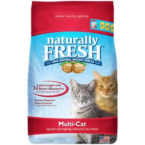 lot 73216 image: Naturally Fresh Walnut-Based Multi-Cat Quick-Clumping Cat Litter 26 lb. bag