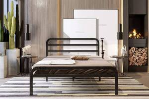 lot 73218 image: ZIYOO 14 Inch Headboard and Footboard Reinforced Platform Bed Frame,3500lbs Heavy Duty Strengthen Support Mattress Foundation,Integrated Structure,Easy Assembly,Noise Free,No Box Spring Needed,Twin